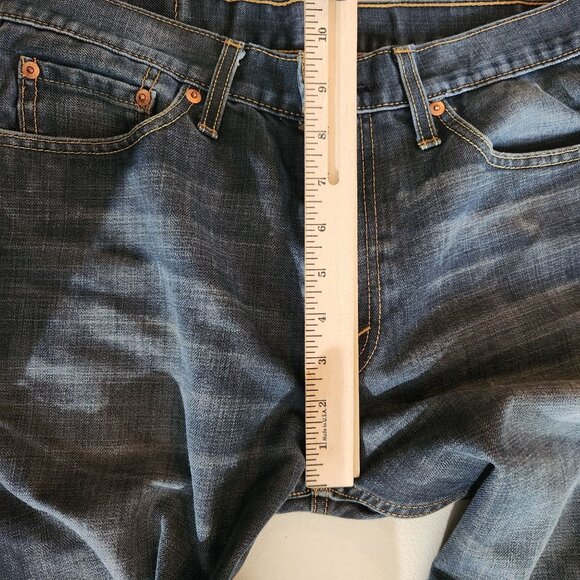 Levis 513 Slim Straight Fit Blue Denim Jeans W32 L32 Mens Casual Wear - Picture 4 of 16